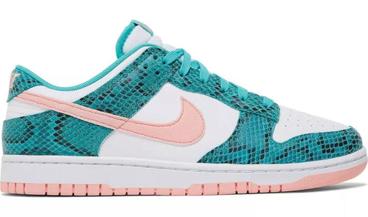 Nike Dunk Low Snakeskin Washed Teal Bleached Coral