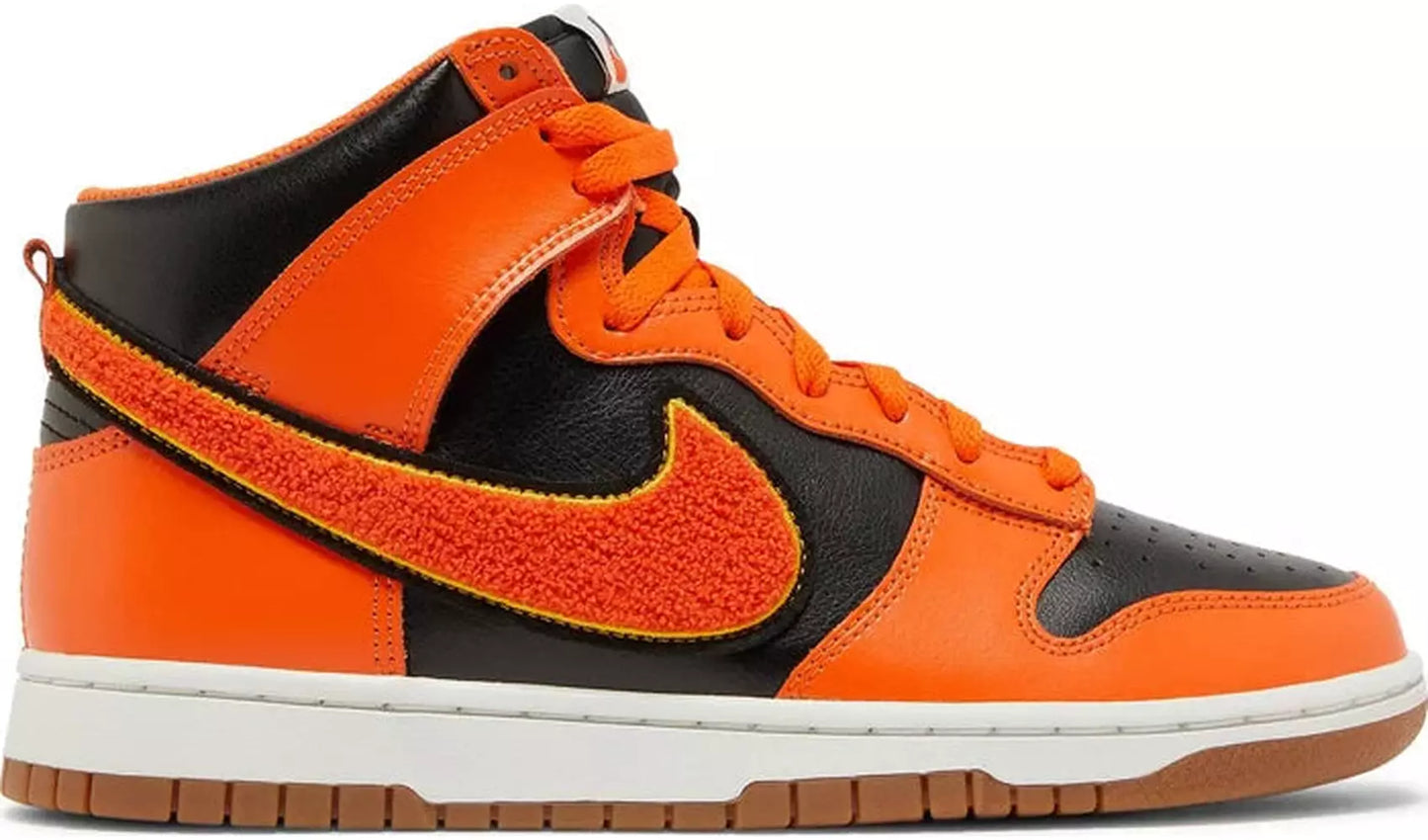 Nike Dunk High University Chenille Swoosh Safety Orange