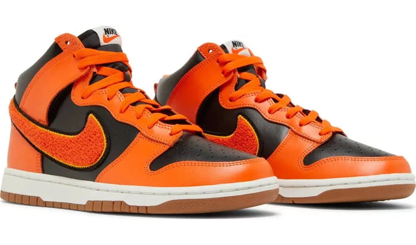 Nike Dunk High University Chenille Swoosh Safety Orange