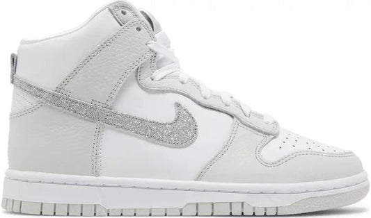 Nike Dunk High Silver Glitter Swoosh (W)