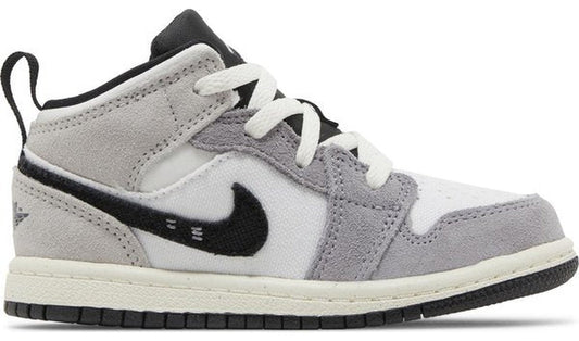 Jordan 1 Mid SE Craft White Cement Grey Black (TD)