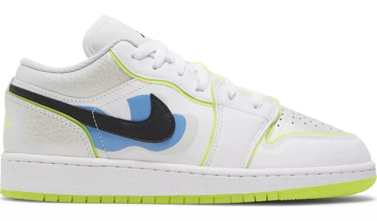 Jordan 1 Low SE White Platinum Tint Volt Black(GS)