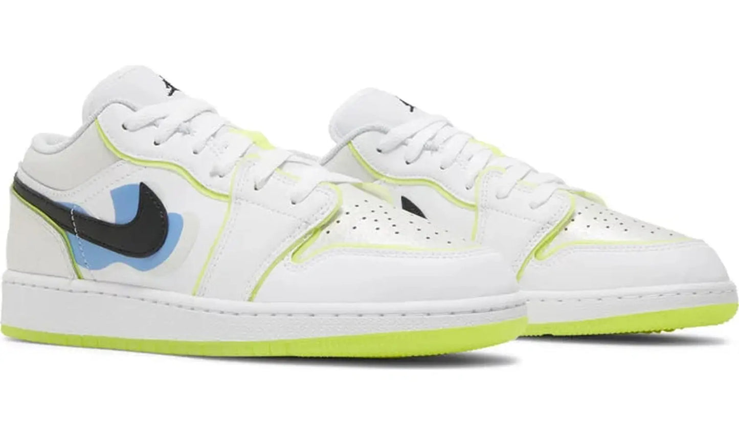 Jordan 1 Low SE White Platinum Tint Volt Black(GS)