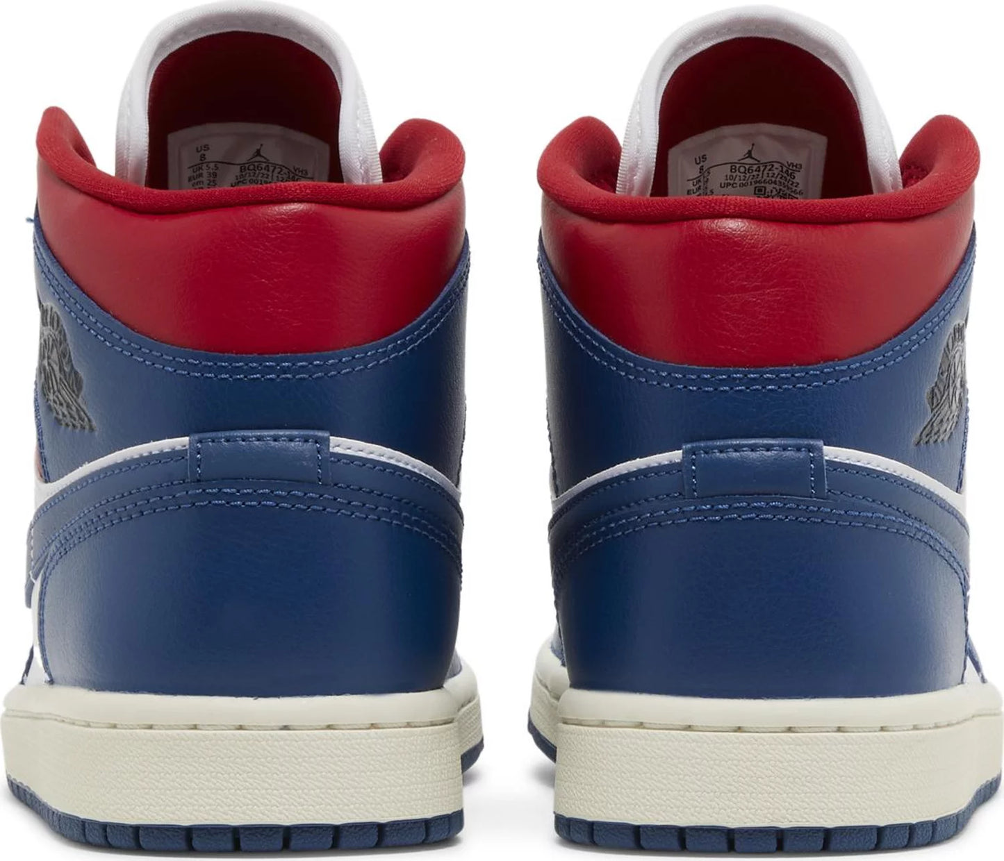 Jordan 1 Mid French Blue Gym Red (W)