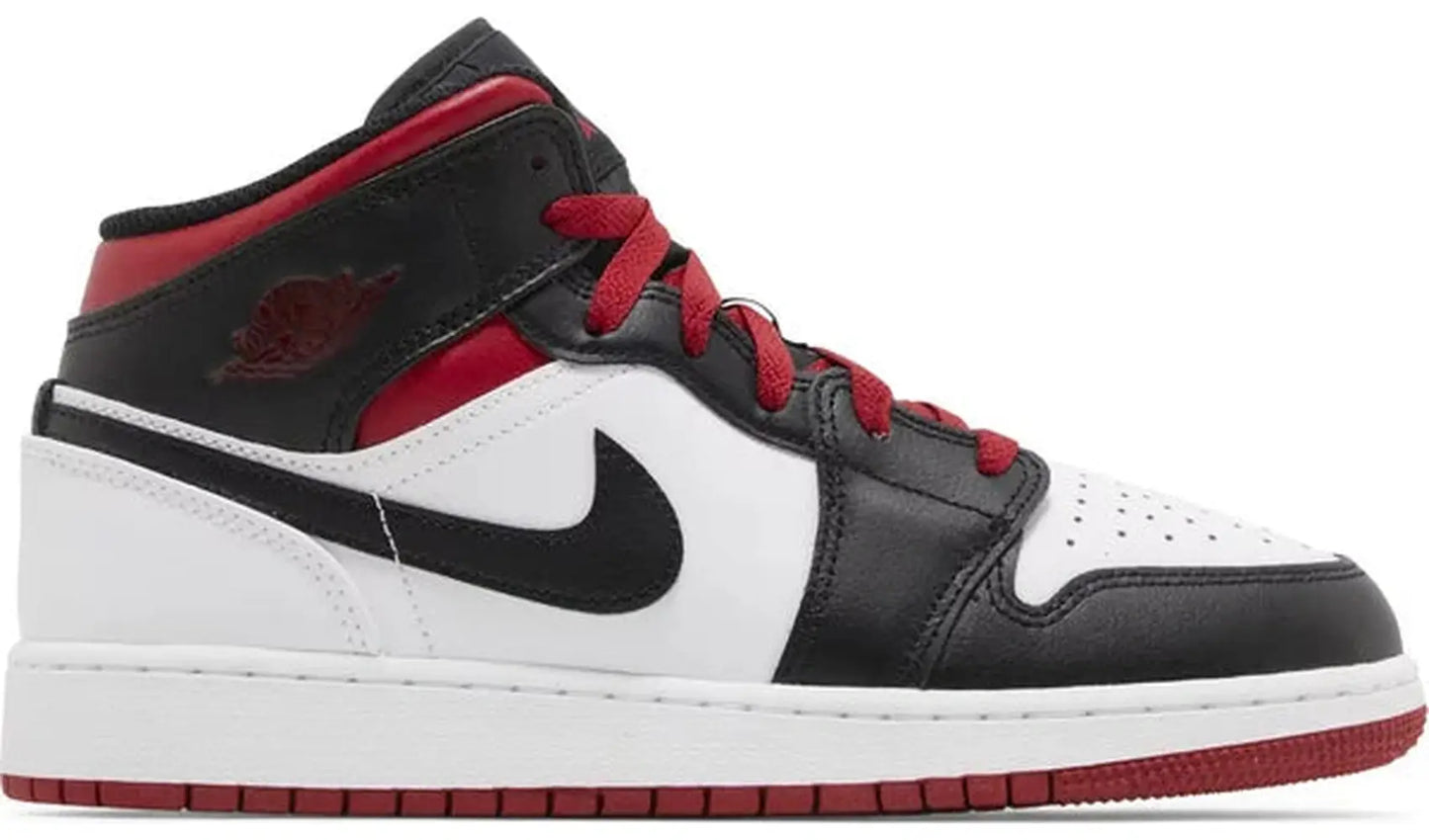 Jordan 1 Mid Gym Red Black Toe (GS)