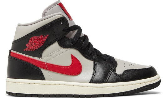 Jordan 1 Mid Black College Grey Gym Red (W)