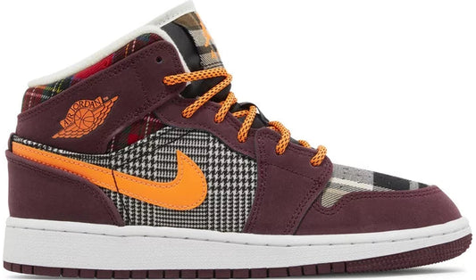 Jordan 1 Mid SE Plaid (GS)