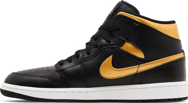 Jordan 1 Mid Black Metallic Gold