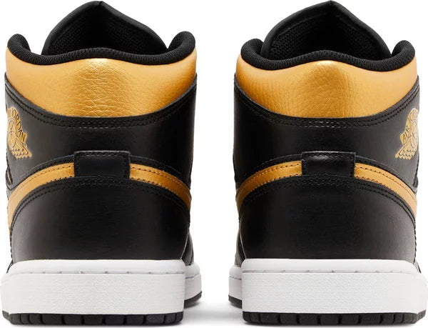 Jordan 1 Mid Black Metallic Gold