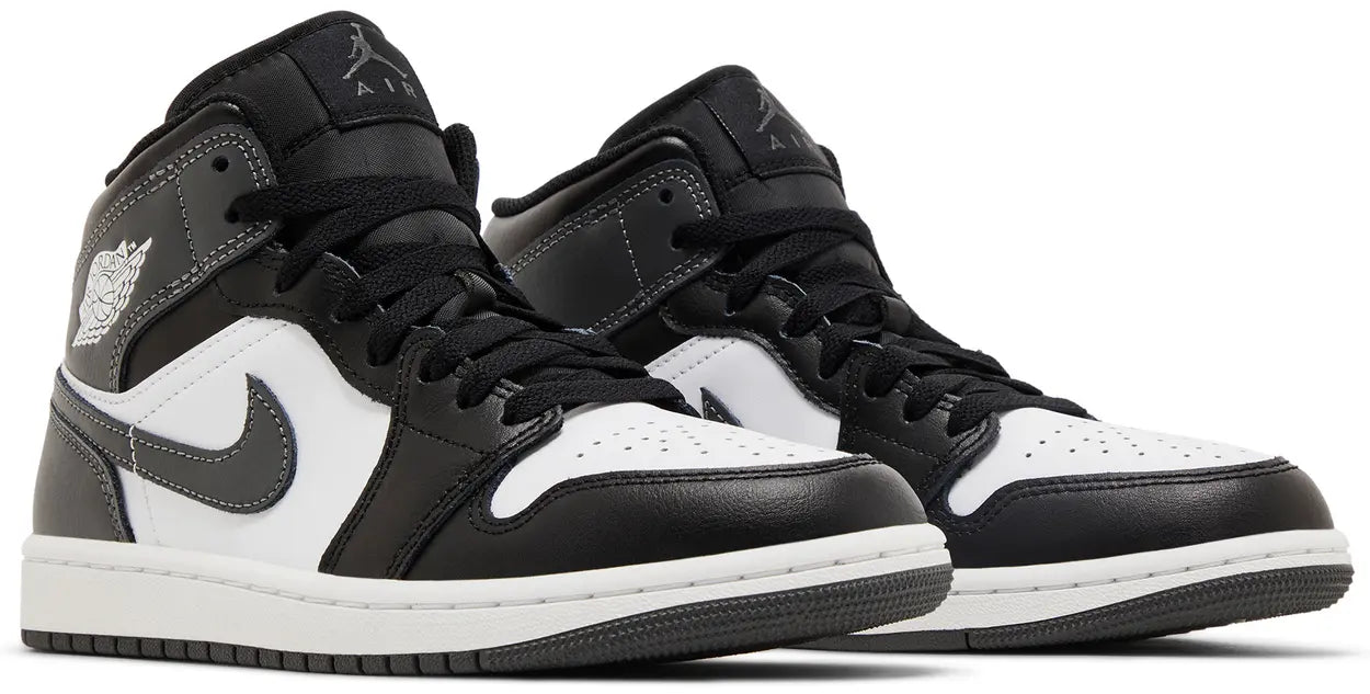 Jordan 1 Mid Black White Iron Grey