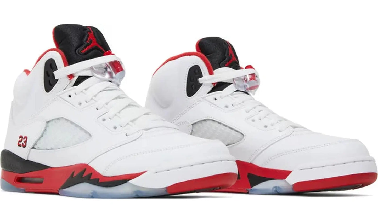 Jordan 5 Fire Red Black Tongue