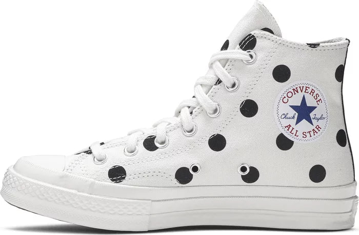 Converse Chuck Taylor All-Star 70 Hi Comme des Garcons PLAY Polka Dot White