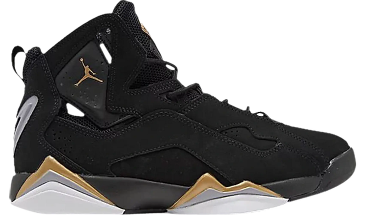 Jordan True Flight Black Metallic Gold