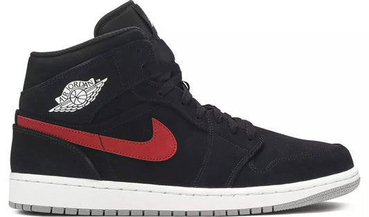 Jordan 1 Mid Mult-Color Swoosh Black