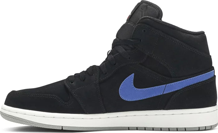 Jordan 1 Mid Mult-Color Swoosh Black