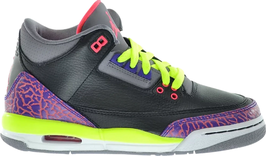 Jordan 3 Retro Black Atomic Red Volt(GS)(US)