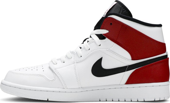 Jordan 1 Mid White Black Gym Red