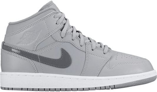 Jordan 1 Retro Mid Wolf Grey Cool Grey (GS)