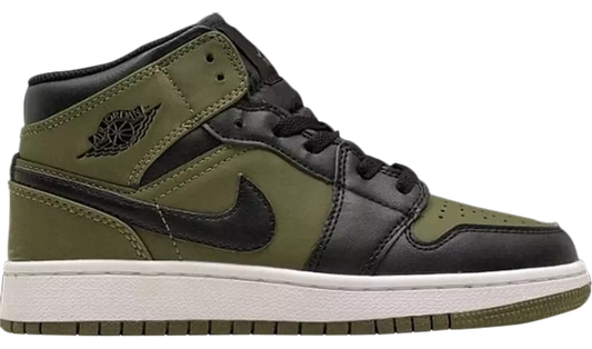 Jordan 1 Mid Olive Canvas Black (GS)