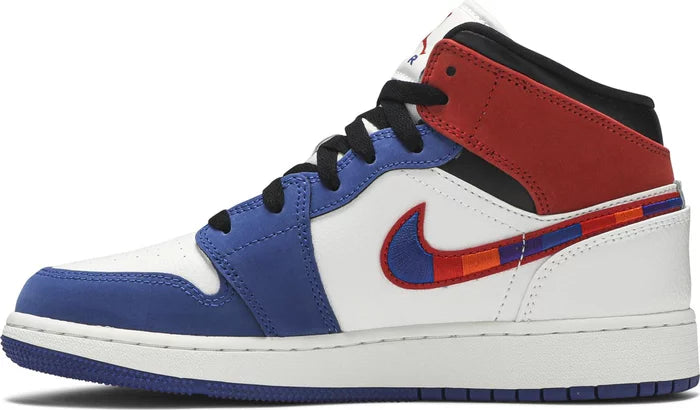 Jordan 1 Mid GS Rush Blue University Red (GS)(UN)