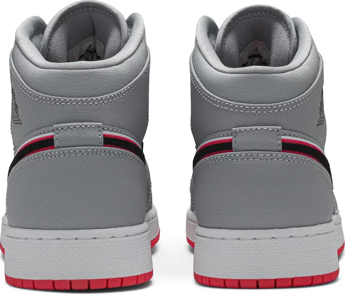 Jordan 1 Mid Wolf Grey Racer Pink (GS)