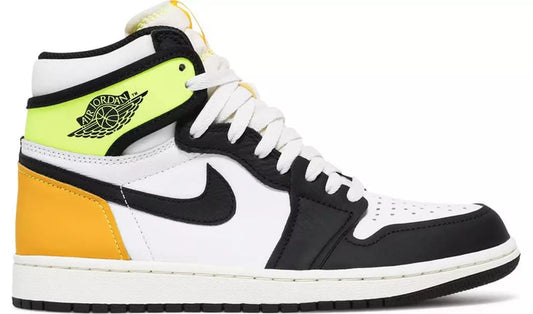 Jordan 1 Retro High White Black Volt University Gold (US)