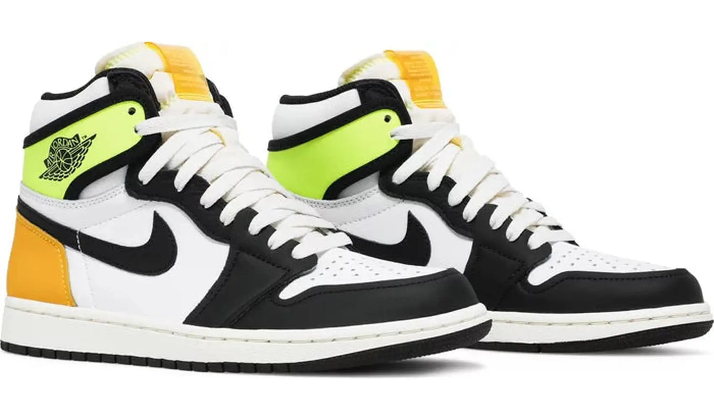 Jordan 1 Retro High White Black Volt University Gold (US)