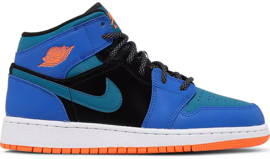 Jordan 1 Mid Racer Blue Green Abyss (GS)