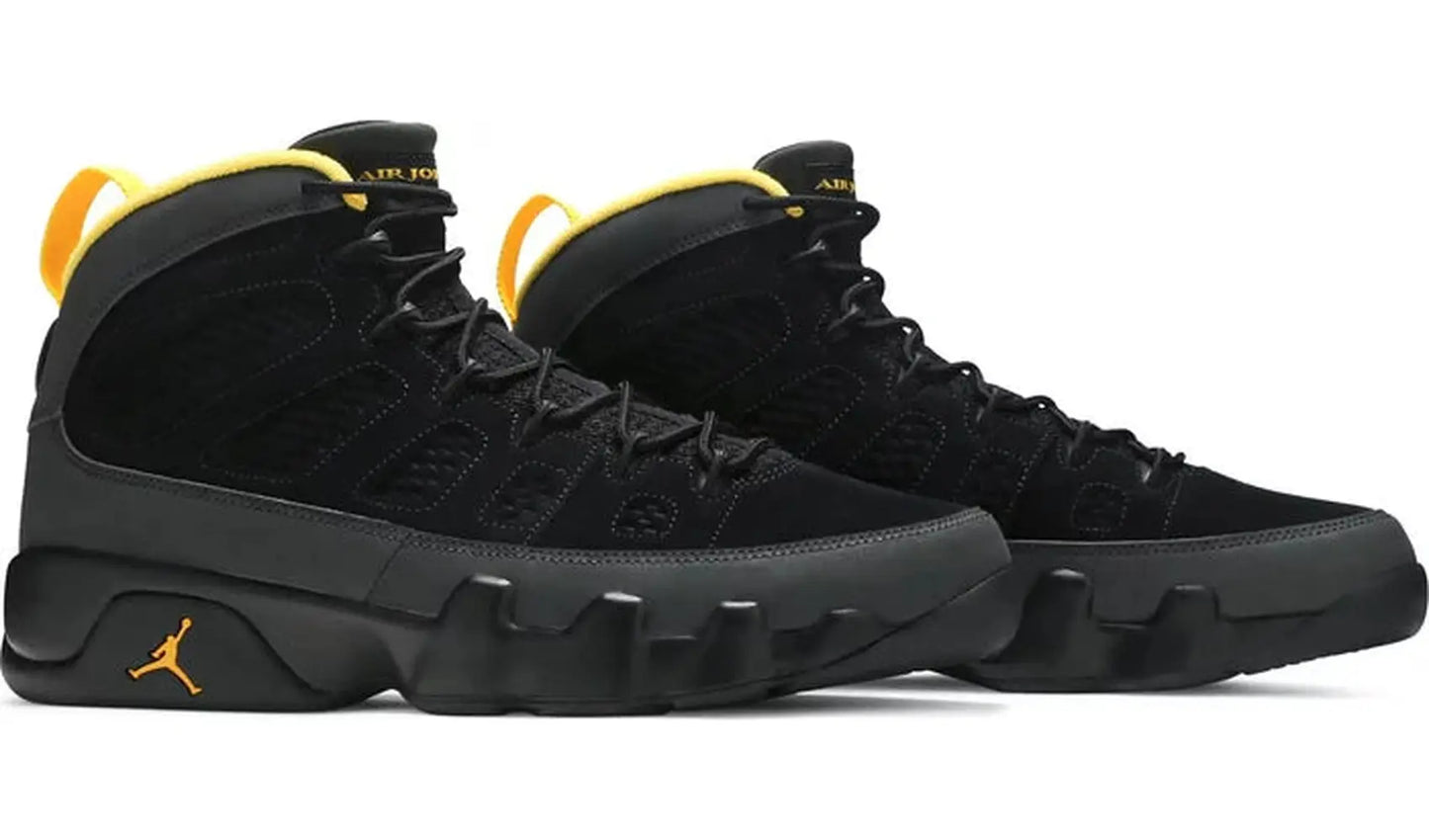 Jordan 9 Dark Charcoal University Gold