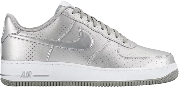 Air Force 1 Low 07 LV8 Metallic Silver Perforated