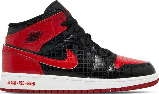 Jordan 1 Mid Bred Text (GS)(US)