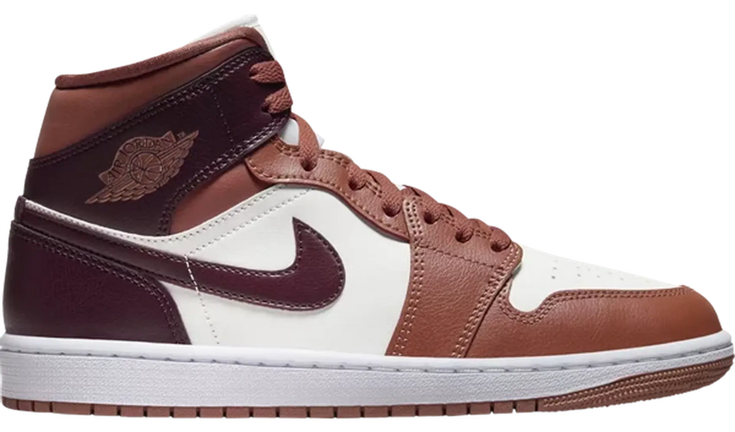 Jordan 1 Mid Dusty Peach Night Maroon (W)