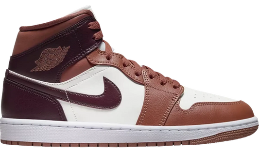 Jordan 1 Mid Dusty Peach Night Maroon (W)