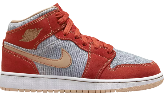 Jordan 1 Mid Denim Red (GS)