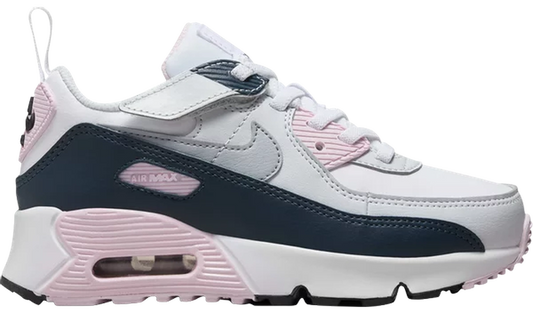 Air Max 90 EasyOn White Pink Foam Armory Navy Wolf Grey (PS)