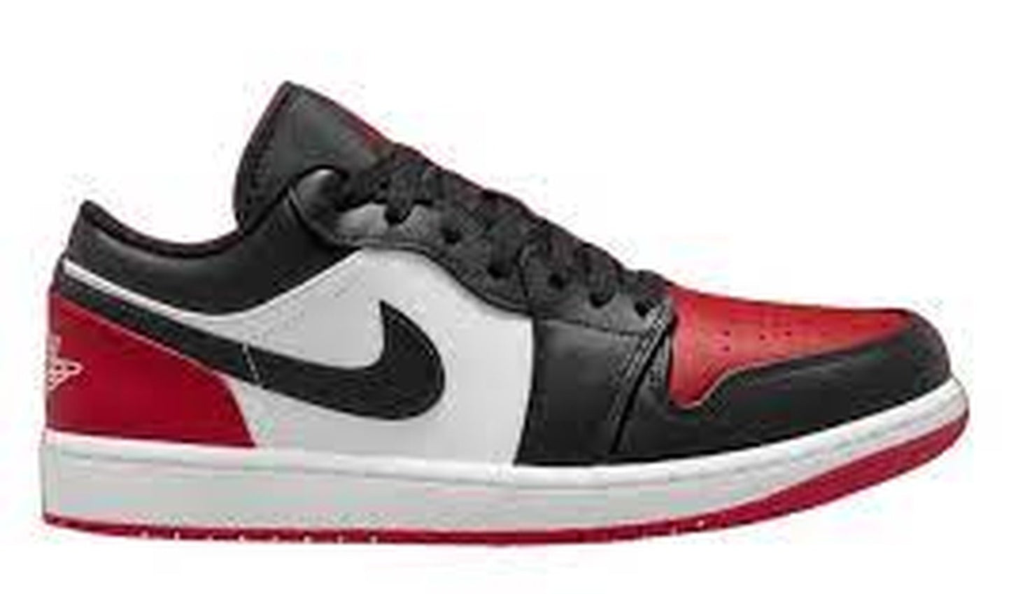 Jordan 1 Low Bred Toe 2.0 (GS)